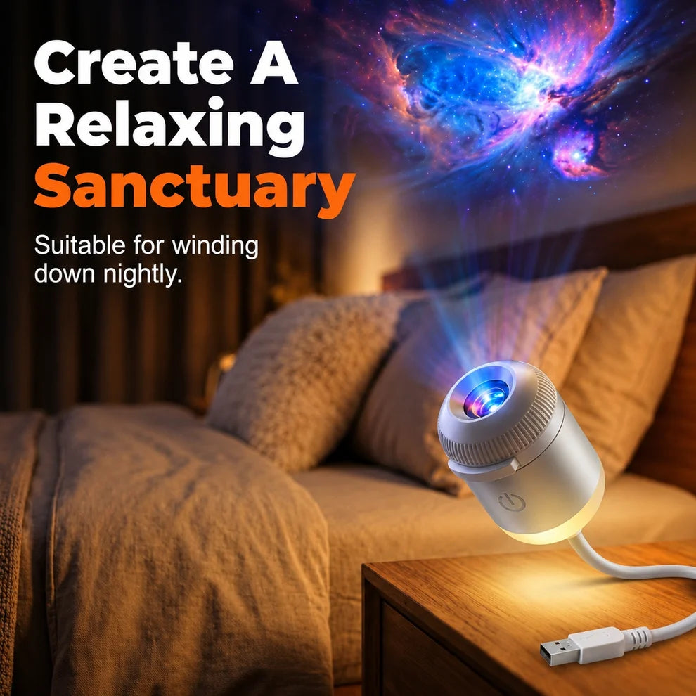 GalaxyGlow Projector – Magical Starry Sky Night Light for Bedroom Decor | BUY 1 GET 1 FREE
